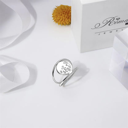 Sterling Silver Spring Wildflowers Nature Ring